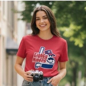 OKC Baseball "Eighty Niners" Mascot Graphic T-Shirt Red Women's - Size M